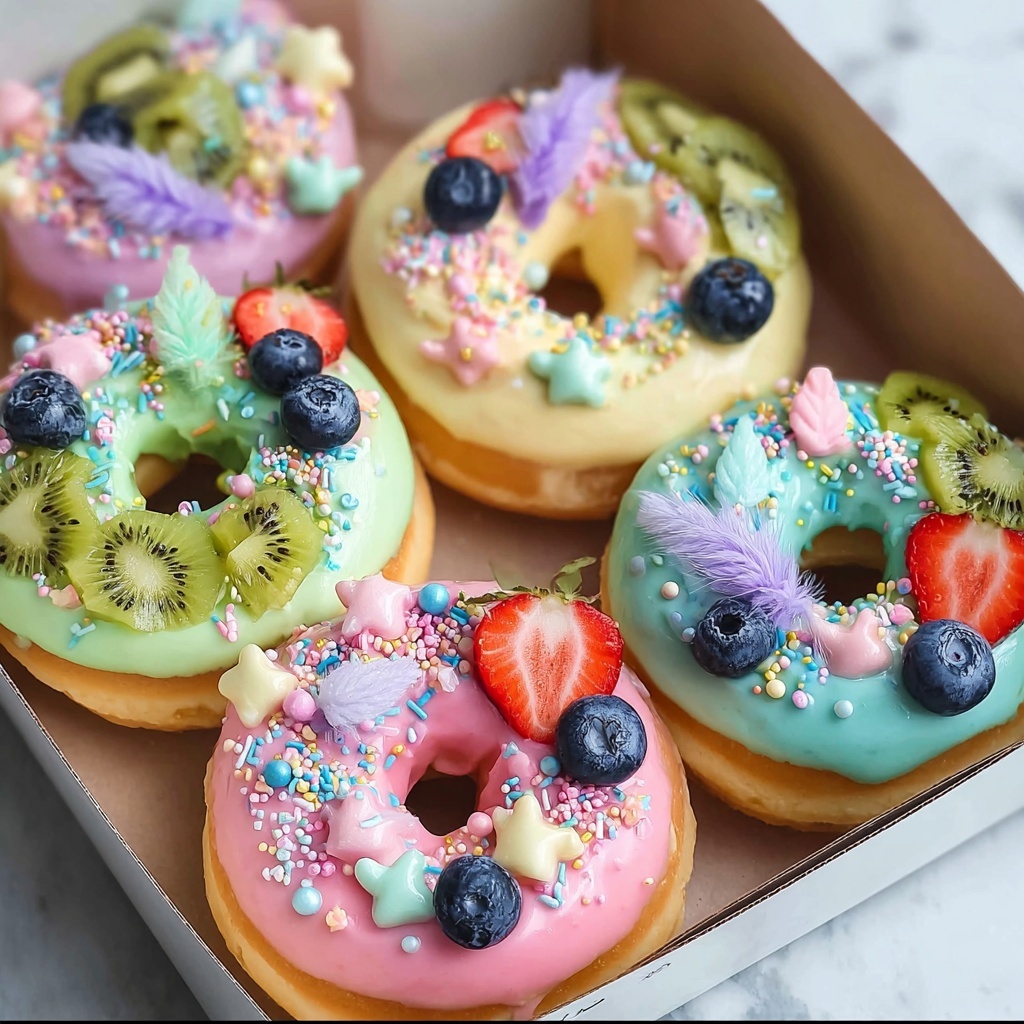 Unicorn Bagel Sparkle Box with Cream Cheese and Fruit Recipe - Recipe Image