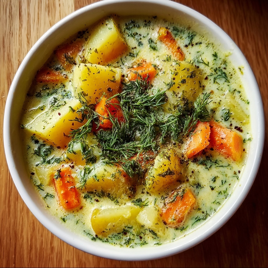 Creamy Dill Pickle Soup (Zupa Ogorkowa) Recipe