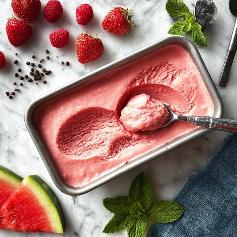 Watermelon Mint Sorbet Recipe