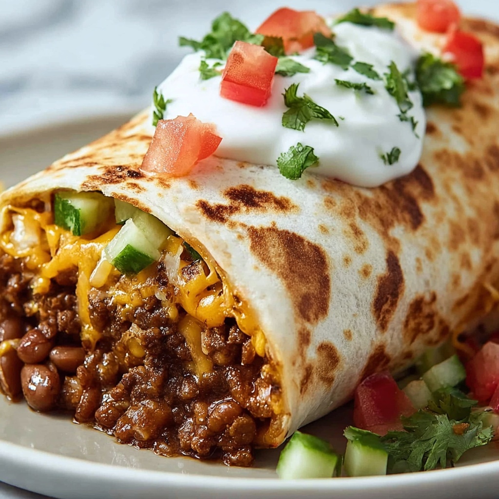 Classic Beef and Bean Burritos for a Cozy Family Feast Recipe - Recipe Image