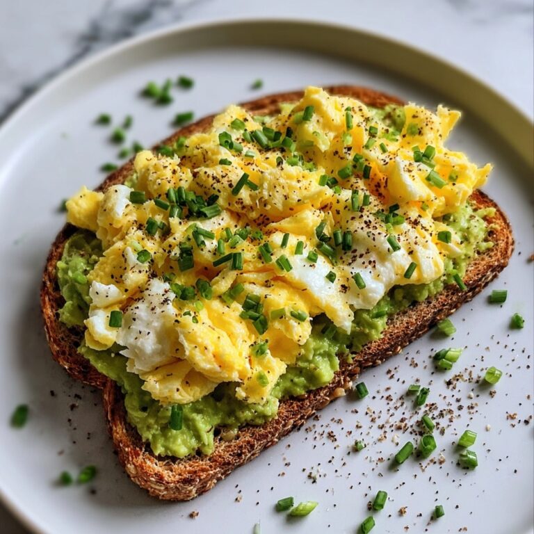 High Protein Scrambled Eggs & Avocado Toast Recipe