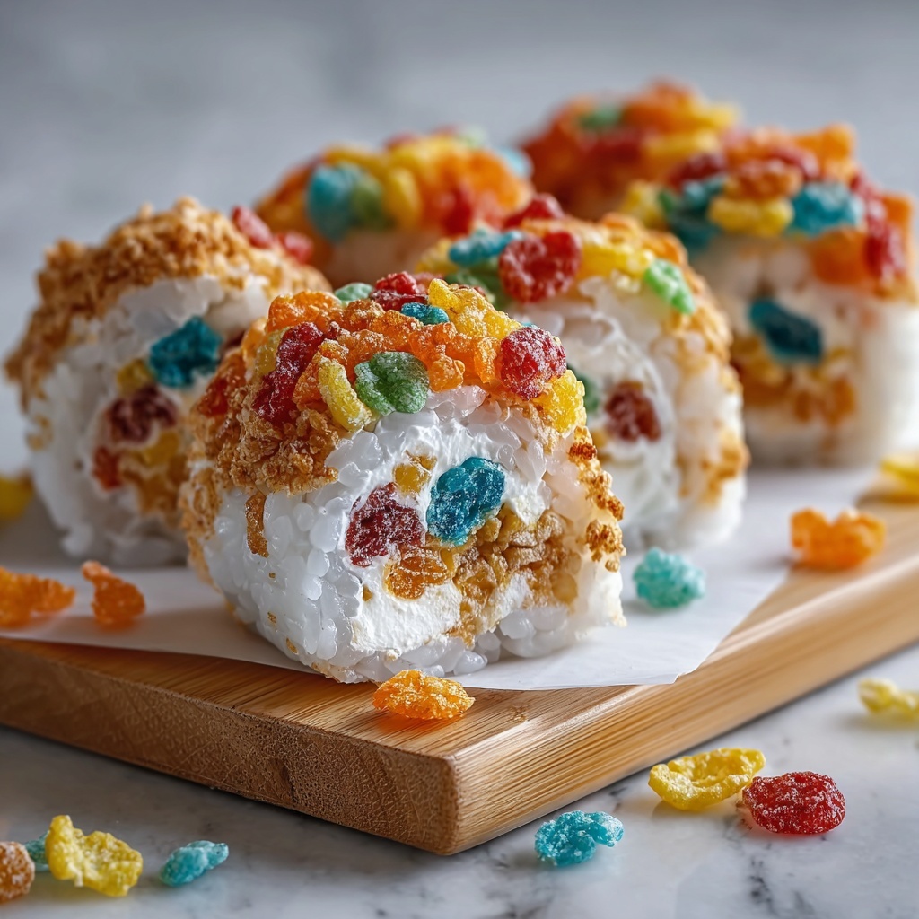 Fruity Pebbles Sushi: A No-Bake Fun Treat for All Ages Recipe - Recipe Image