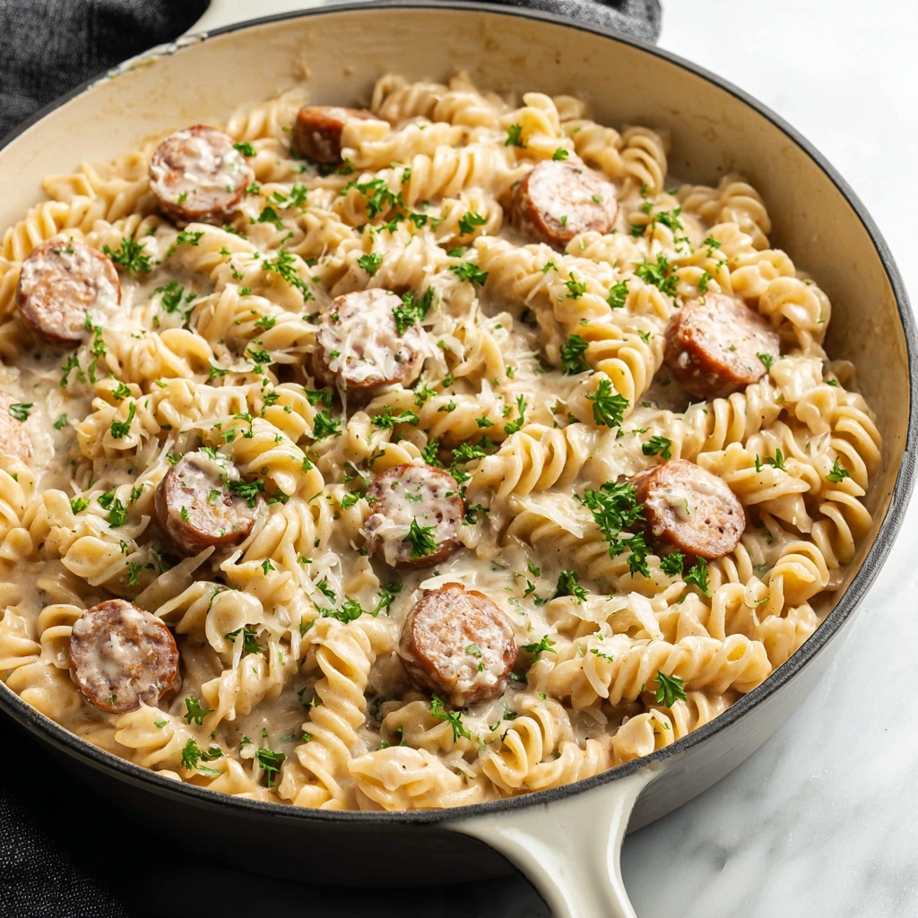 Creamy Smoked Sausage Pasta Recipe - Recipe Image