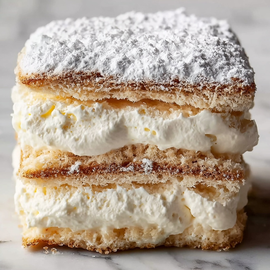 Almond Dacquoise Cream Clouds Recipe - Recipe Image
