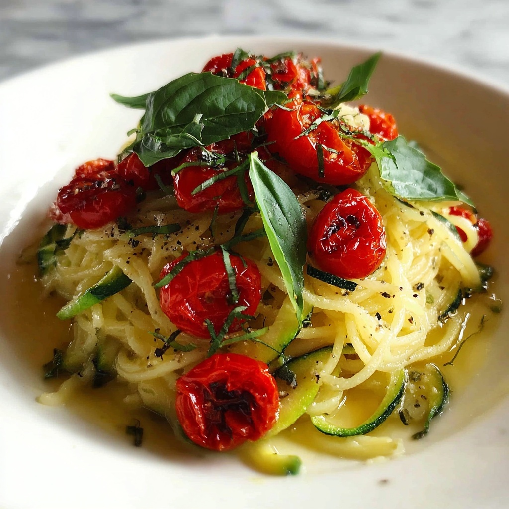 Zucchini and Cherry Tomato Pasta Recipe - Recipe Image