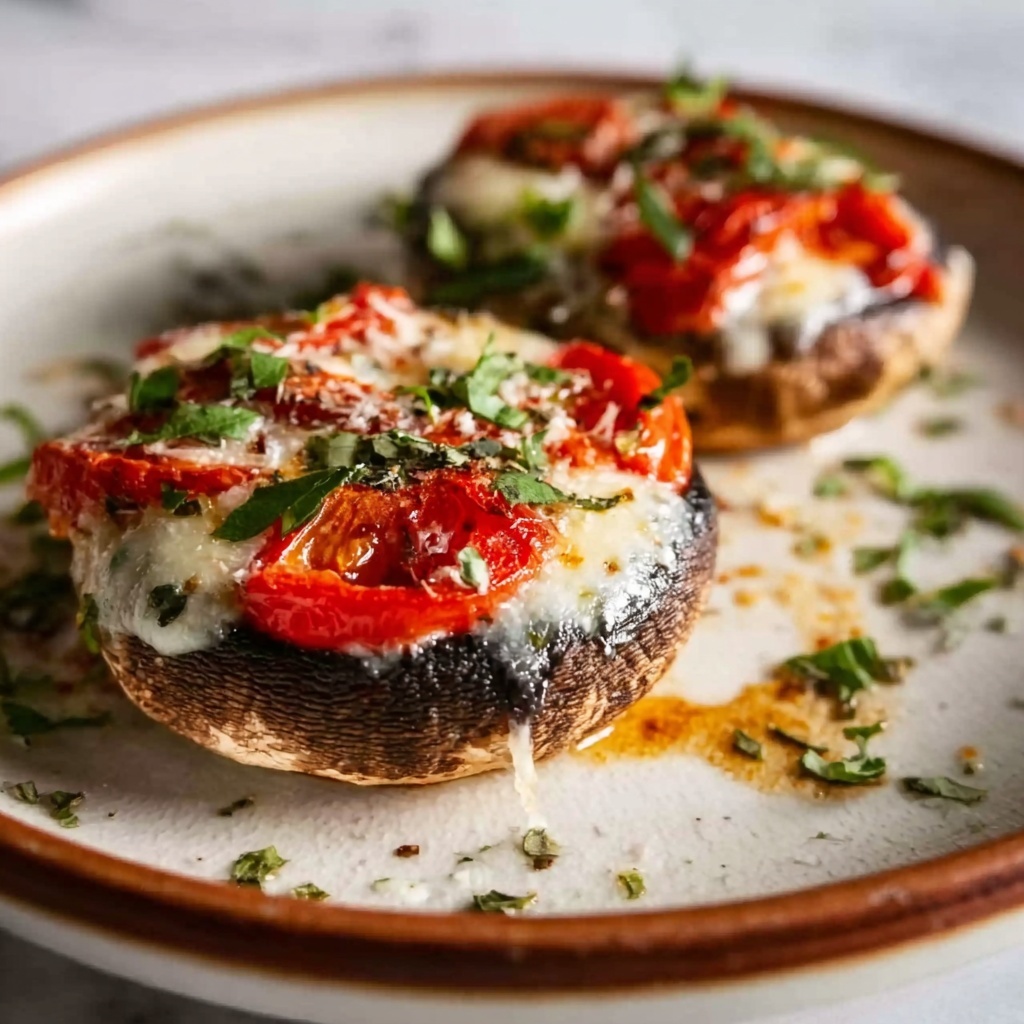Pizza Stuffed Portobello Mushrooms Recipe - Recipe Image