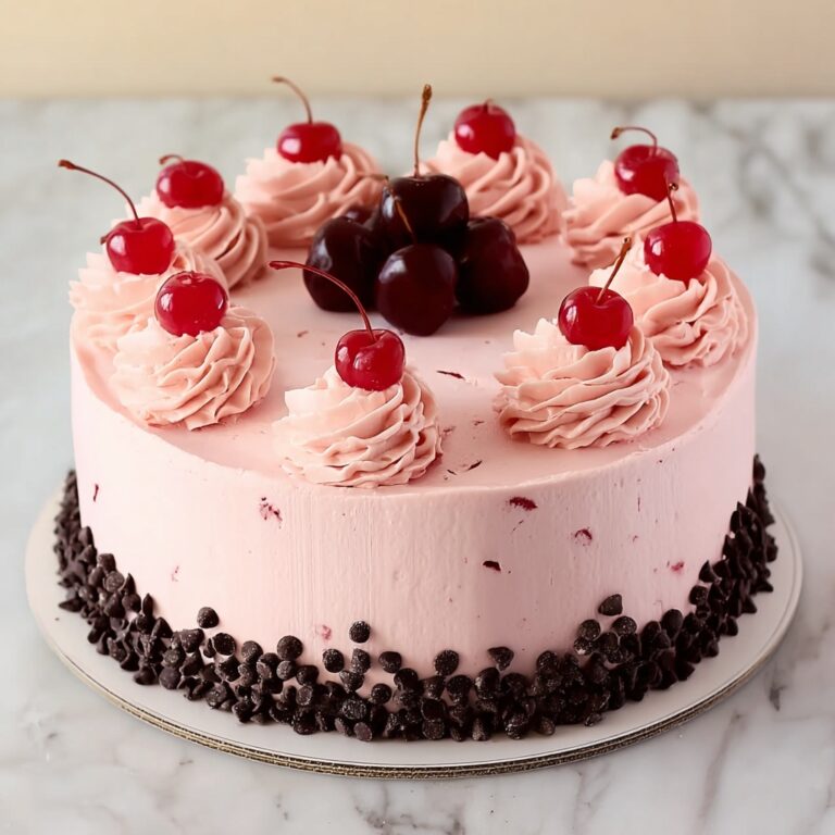 Easy Chocolate Cherry Chip Cake with Maraschino Cherries Recipe