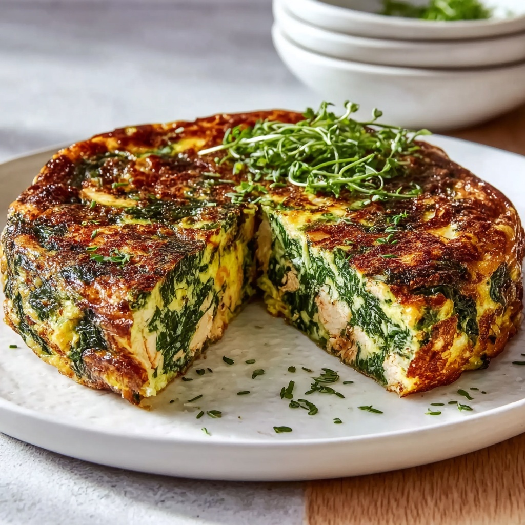 Light Chicken & Spinach Frittata with Thyme Recipe - Recipe Image