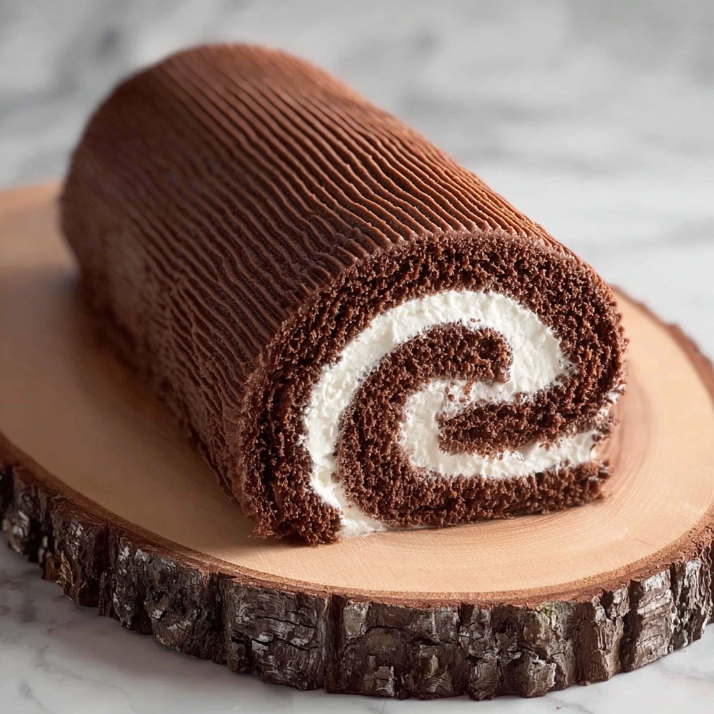 Chocolate Yule Log Cake Recipe - Recipe Image