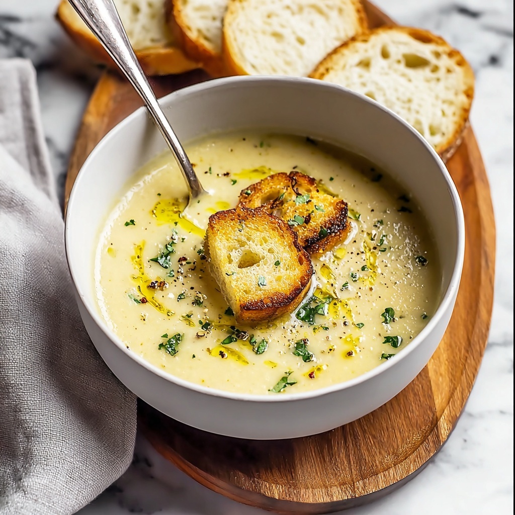 Comforting Classic Garlic Soup for Cozy Nights In Recipe - Recipe Image