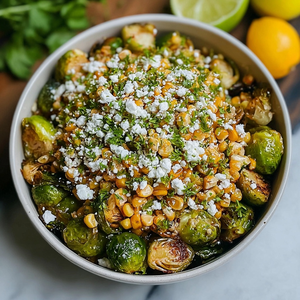 Mexican Street Corn Brussels Sprouts Recipe - Recipe Image