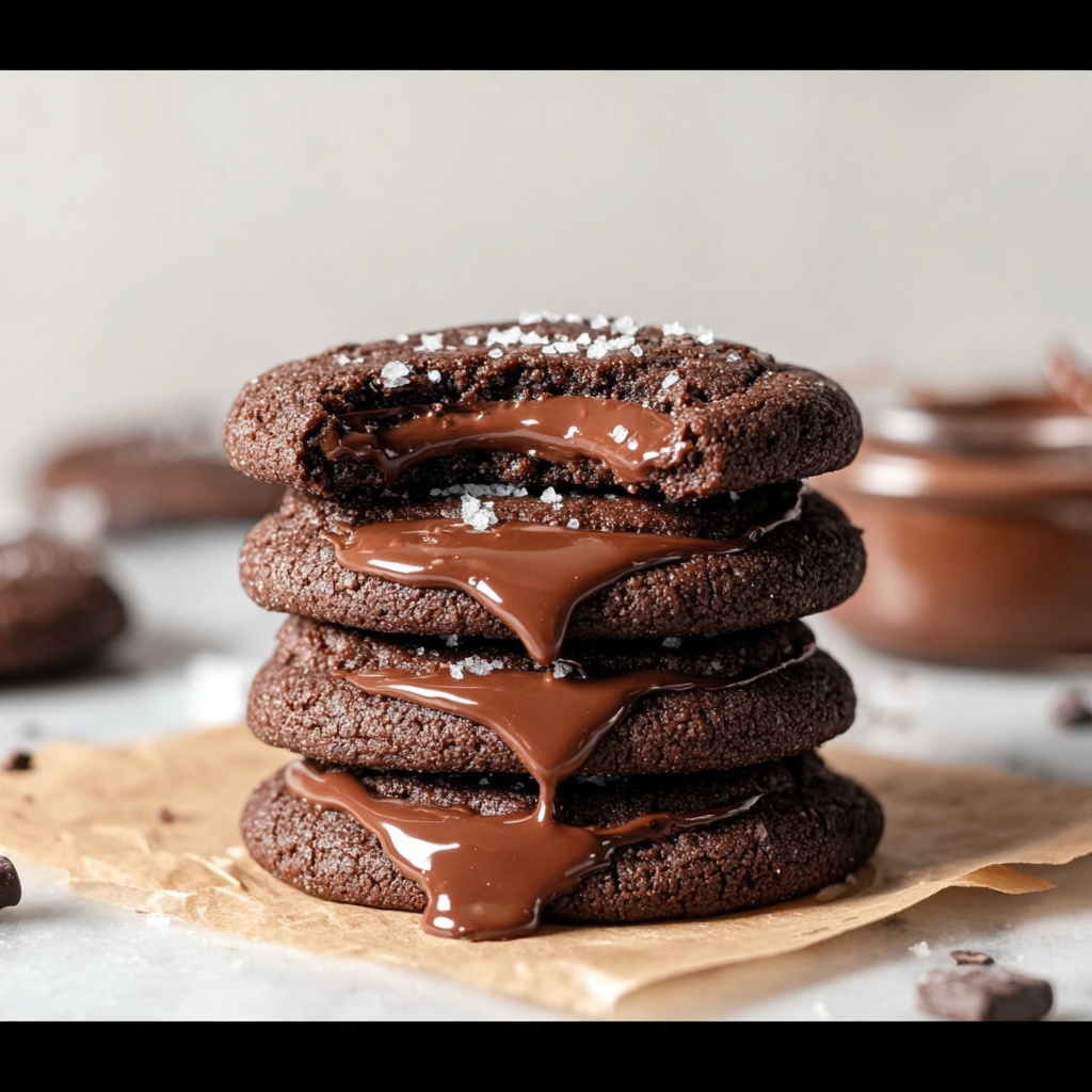 Nutella Chocolate Lava Cookies Recipe - Recipe Image
