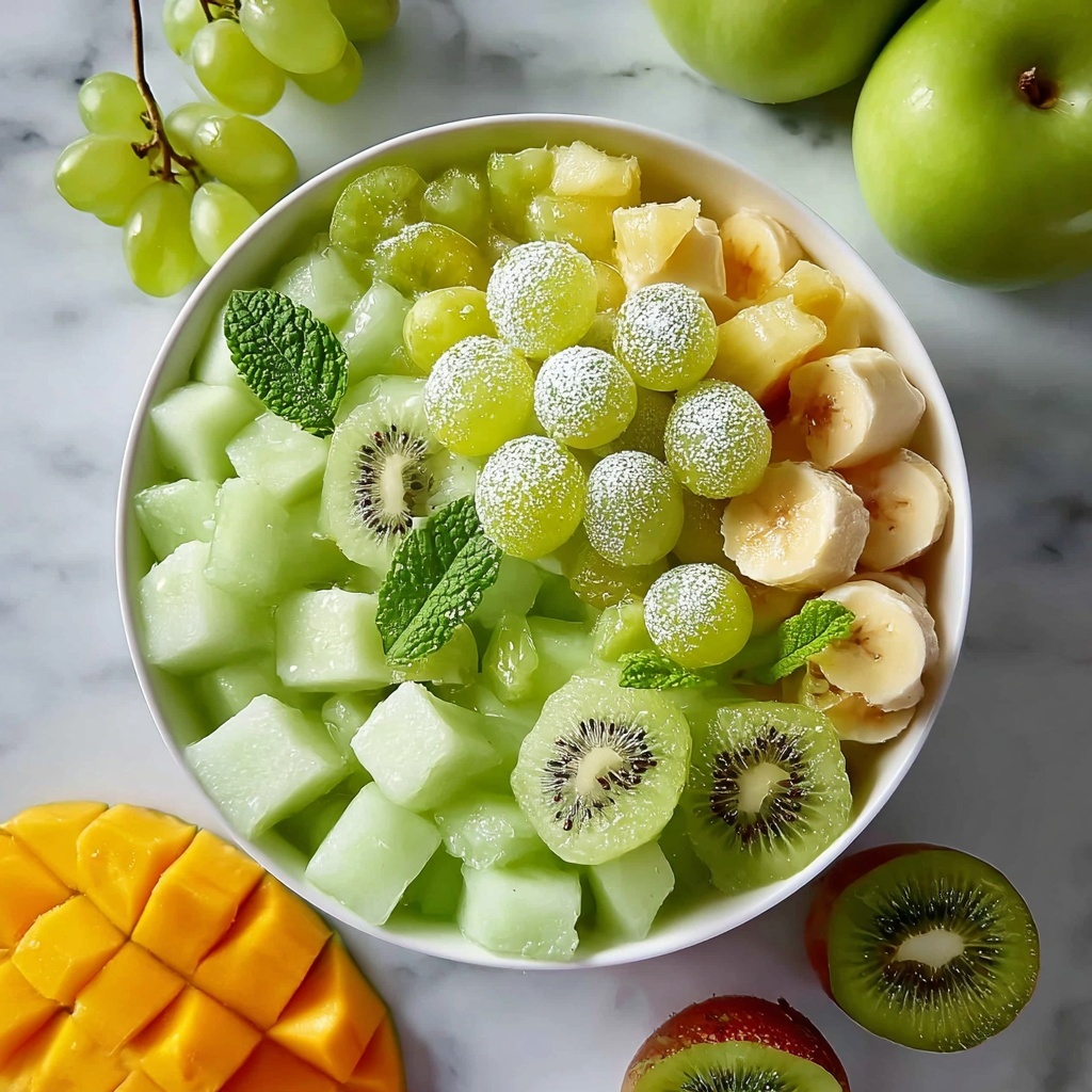 Leprechaun Green Fruit Salad Recipe - Recipe Image