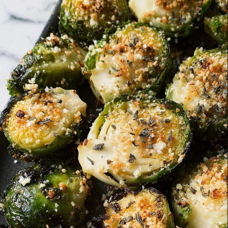 Garlic Parmesan Roasted Brussels Sprouts Recipe
