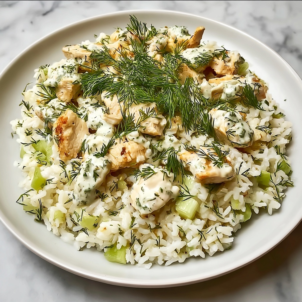 Dump-and-Bake Chicken Tzatziki Rice: 5-Minute Flavor Fix Recipe - Recipe Image