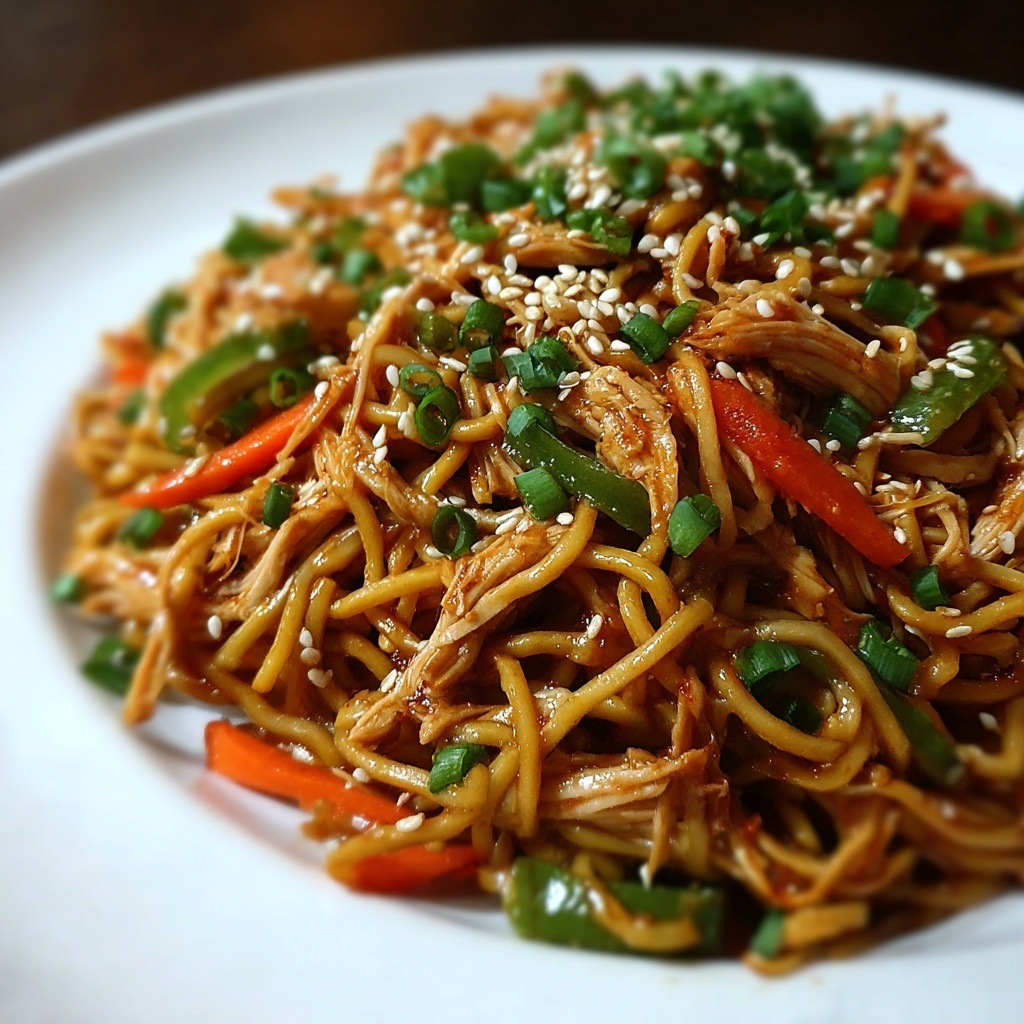 Chicken Lo Mein Spaghetti Recipe - Recipe Image