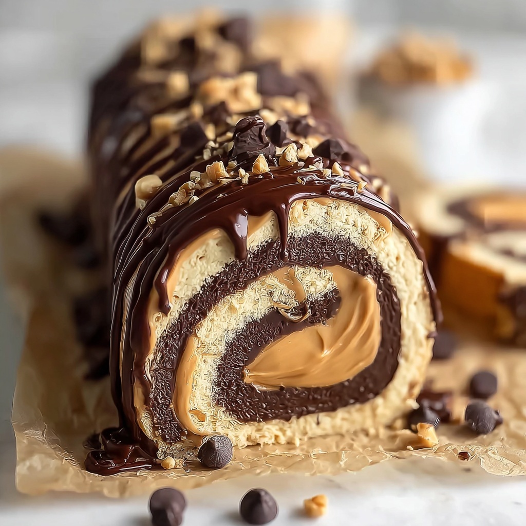 Chocolate Peanut Butter Dream Roll Recipe - Recipe Image