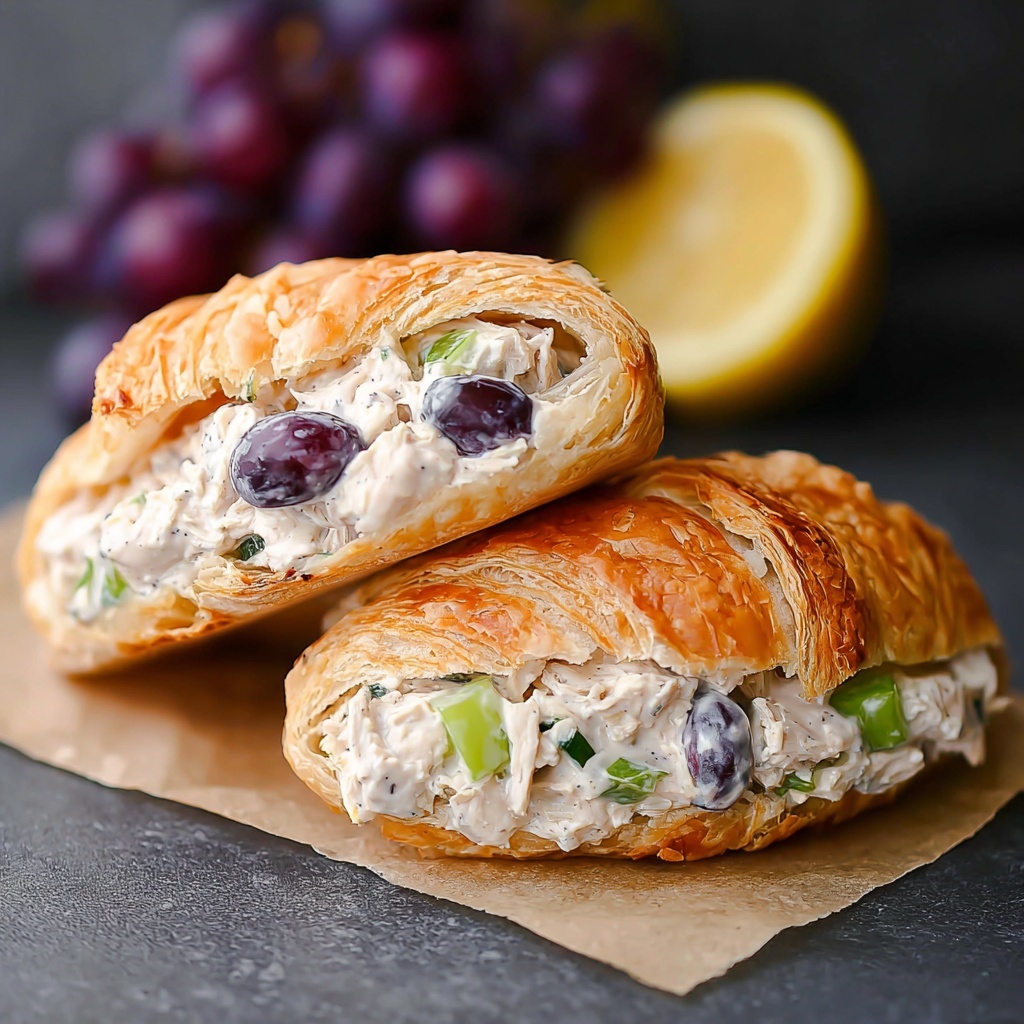 Chicken Salad Croissant Sandwiches Recipe - Recipe Image