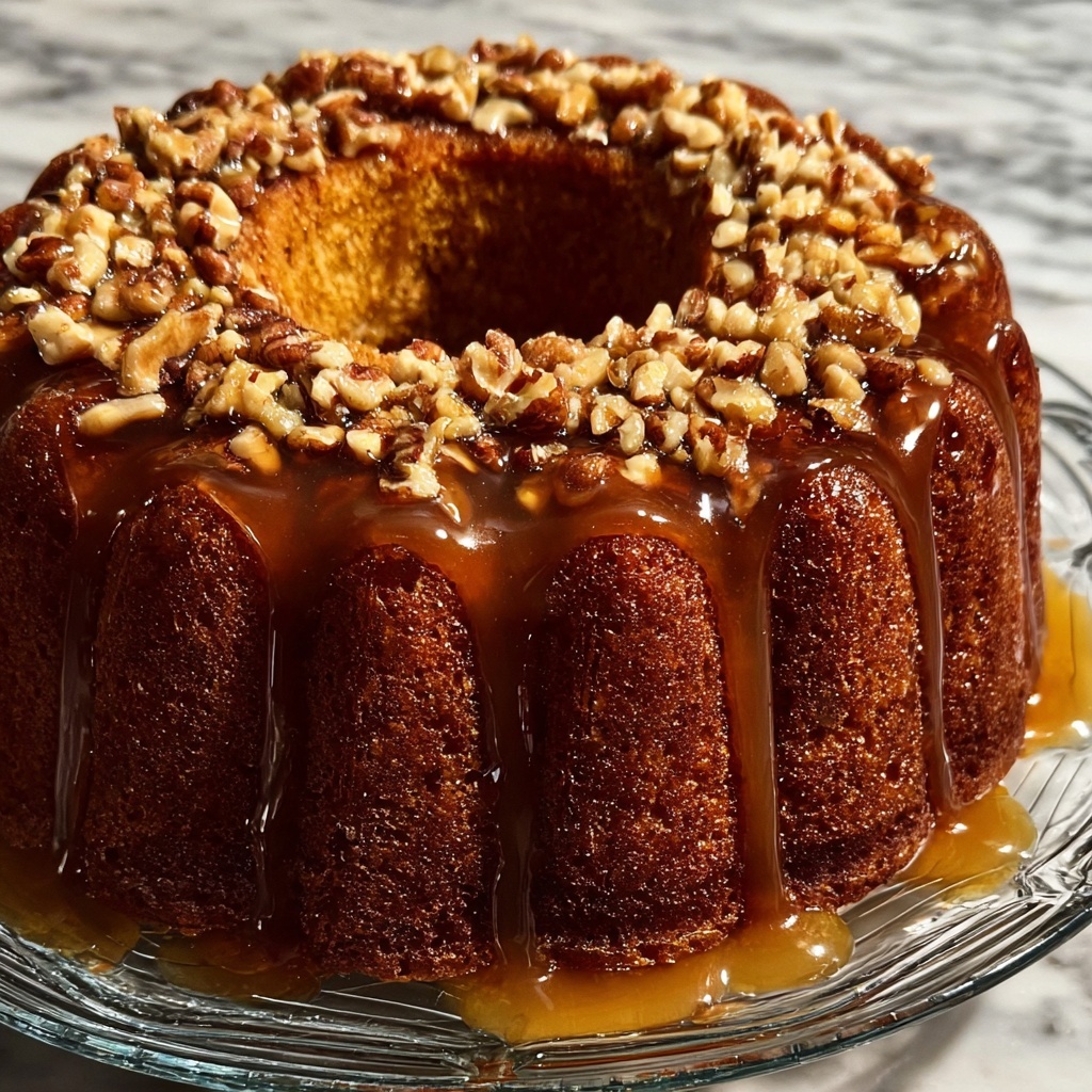 Maple Walnut Cake with Brown Sugar Glaze Recipe - Recipe Image