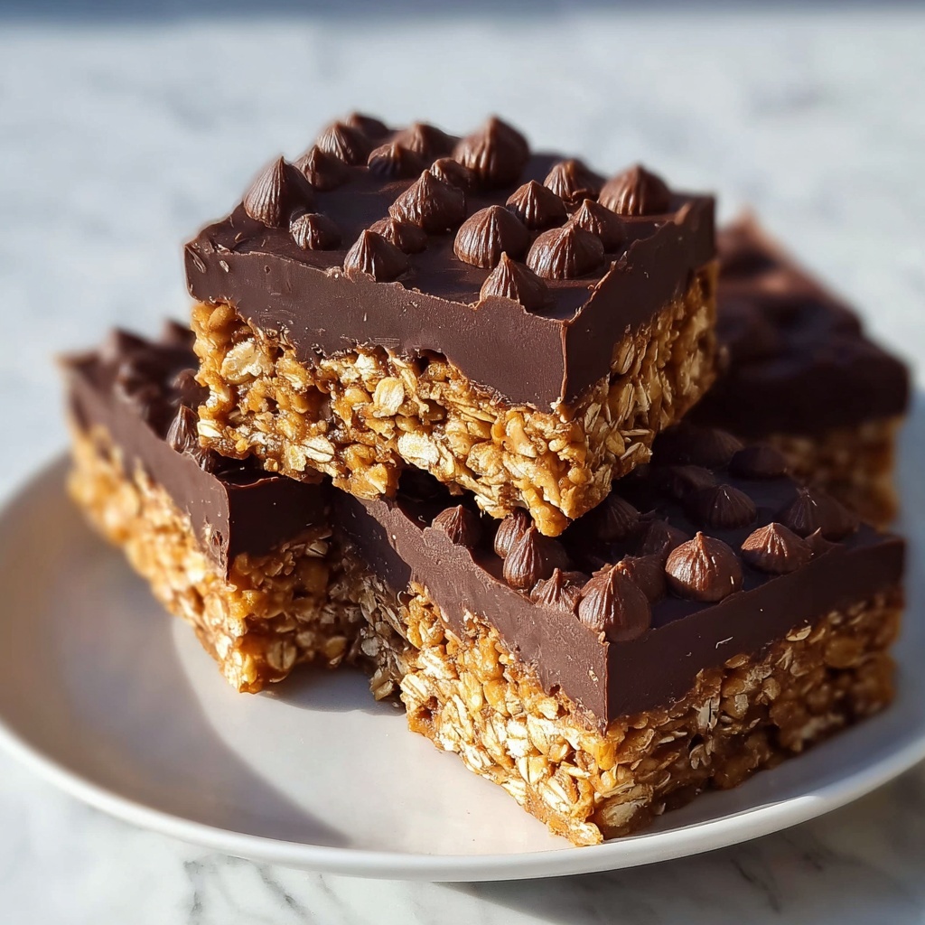 No Bake Chocolate Oat Squares Recipe: 5-Minute Comfort Treat Recipe - Recipe Image
