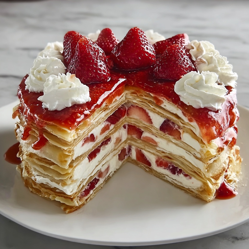 Strawberry Crepe Cake Recipe - Recipe Image