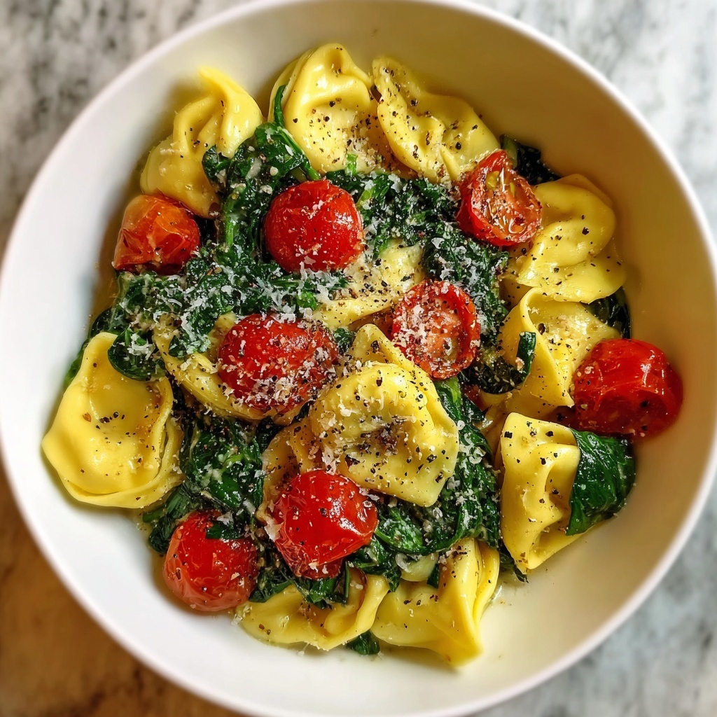 Spinach Tomato Tortellini Recipe - Recipe Image