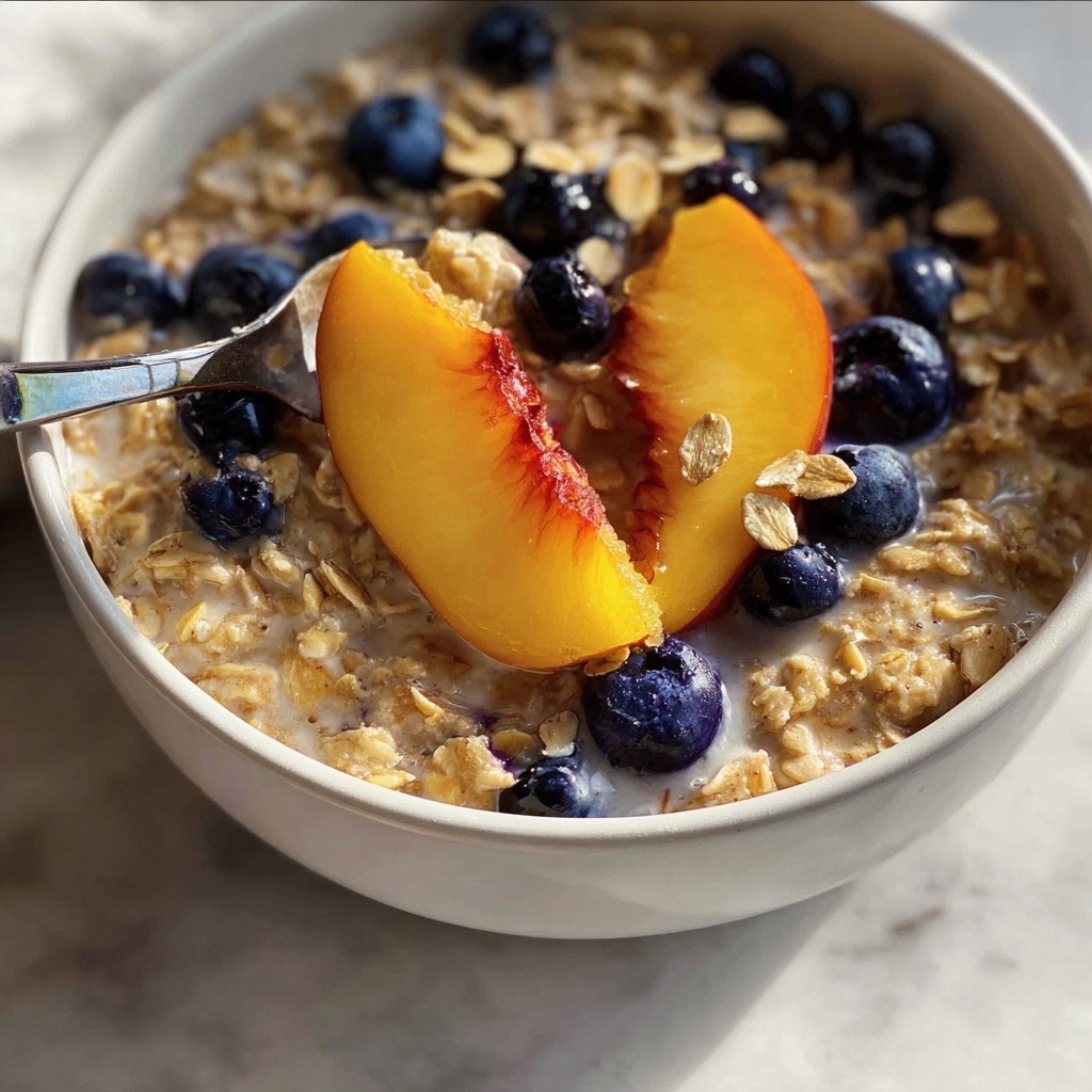 Peach Berry Baked Oatmeal Recipe - Recipe Image
