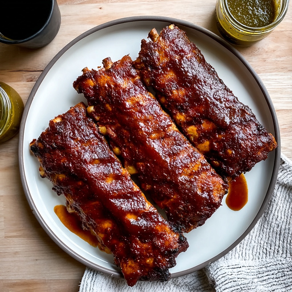 Baked Ribs with Homemade Barbecue Sauce Recipe - Recipe Image