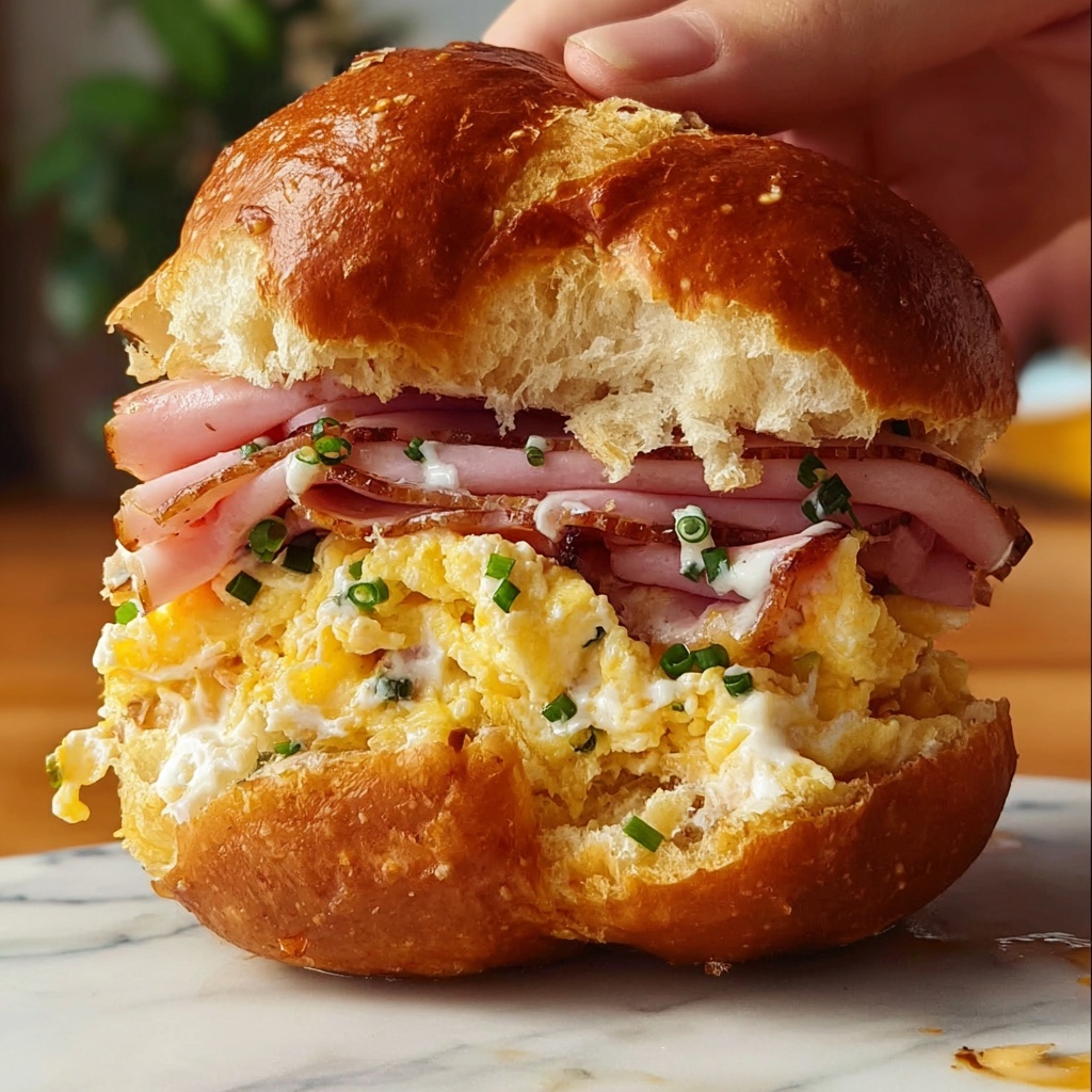 Tasty Hawaiian Roll Breakfast Sandwiches Recipe - Recipe Image