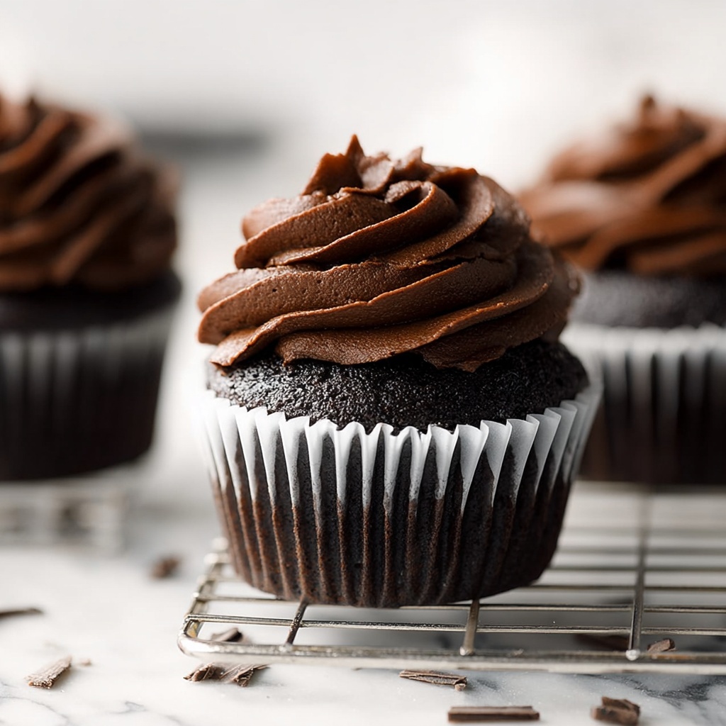 Vegan Chocolate Cupcakes with Whipped Ganache Recipe - Recipe Image