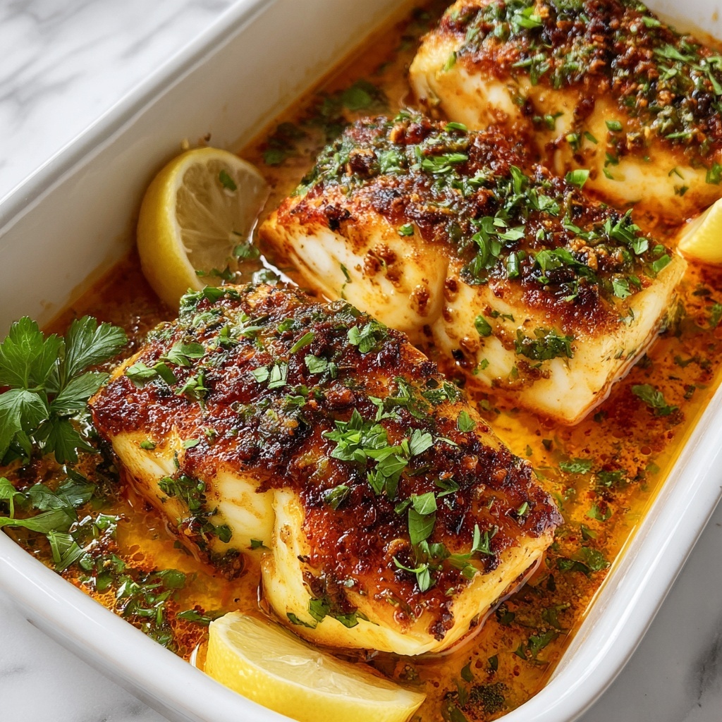 Baked Garlic Butter Cajun Cod Recipe - Recipe Image