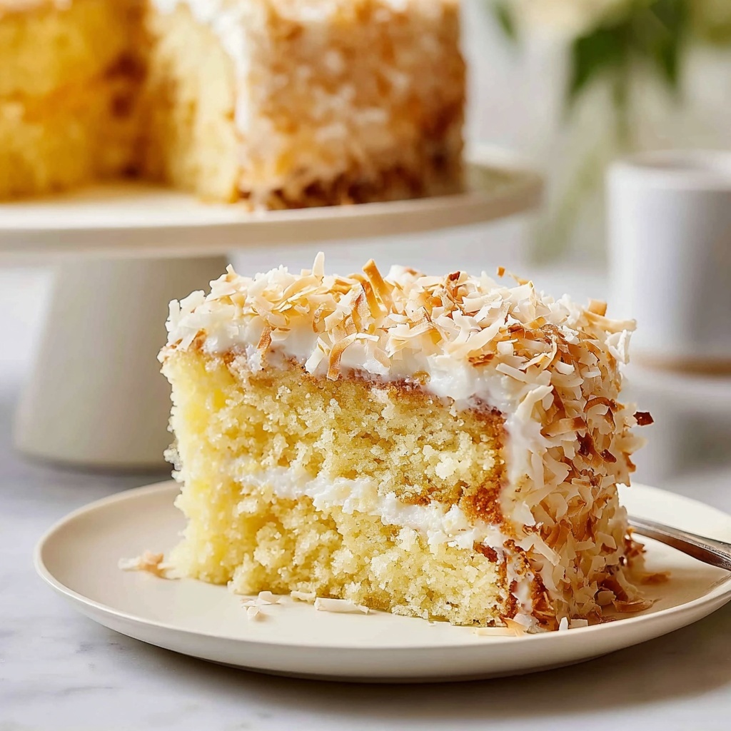 Coconut Custard Cake Recipe - Recipe Image