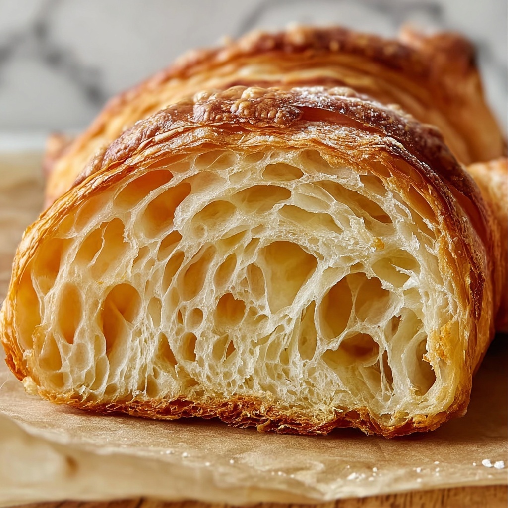 Flaky Sourdough Croissant Bread Recipe - Recipe Image