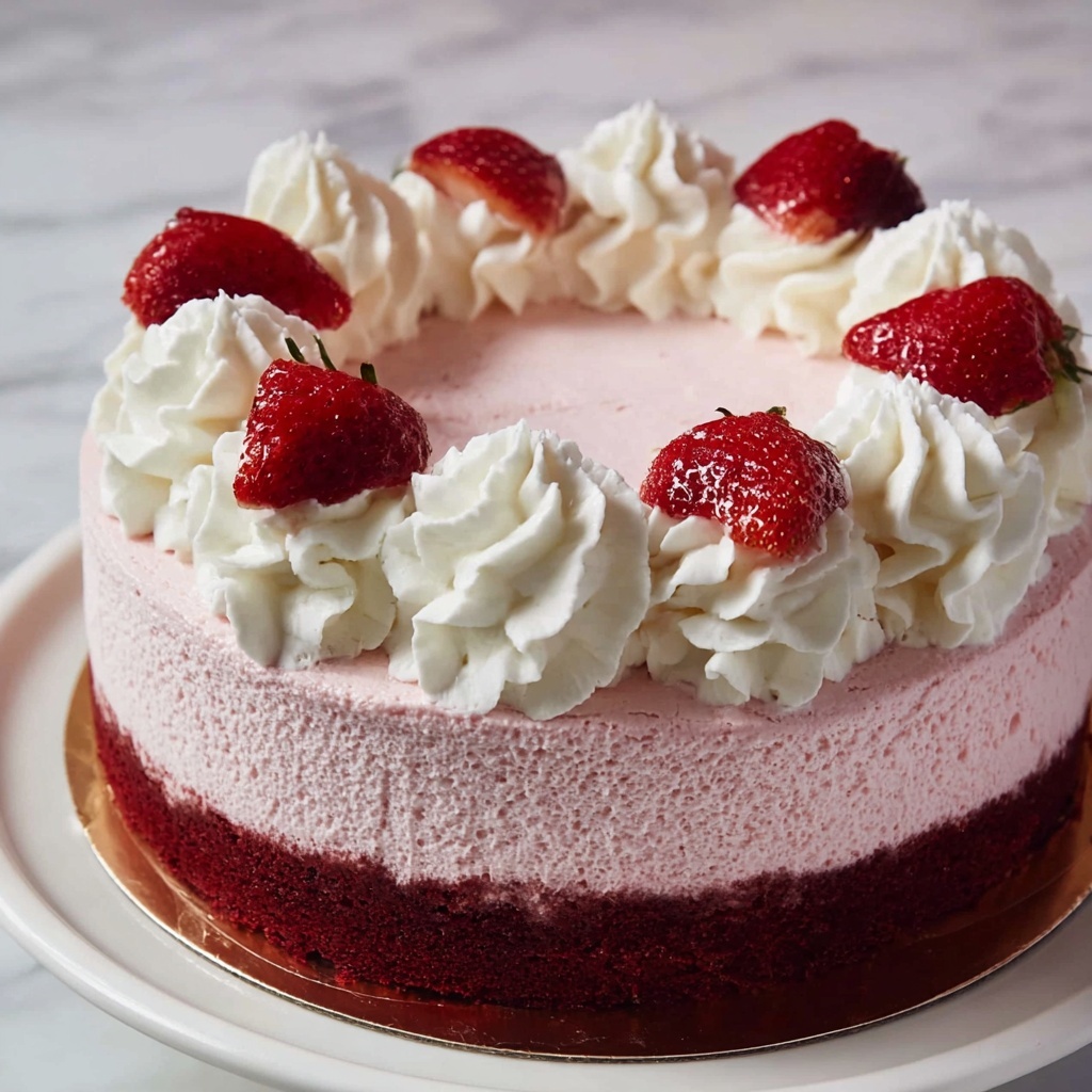 Strawberry Red Velvet Cheesecake Recipe - Recipe Image