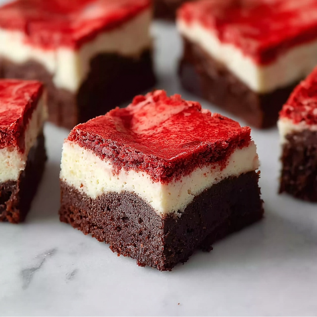 Red Velvet Cheesecake Brownies Recipe - Recipe Image