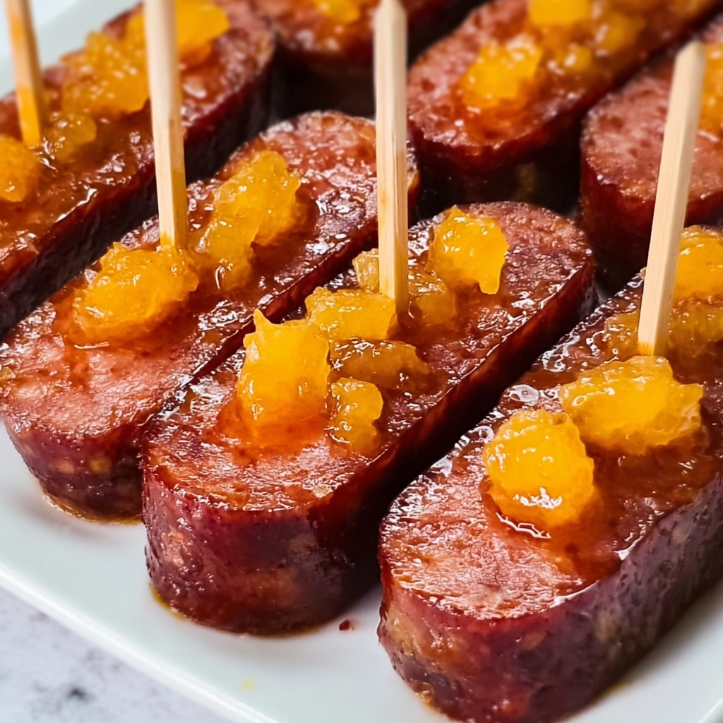 Savory Kielbasa Bites with Sweet Pineapple Skewers Recipe - Recipe Image