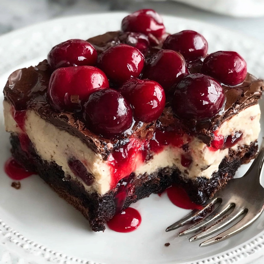 Cherry Cheesecake Brownies Recipe - Recipe Image