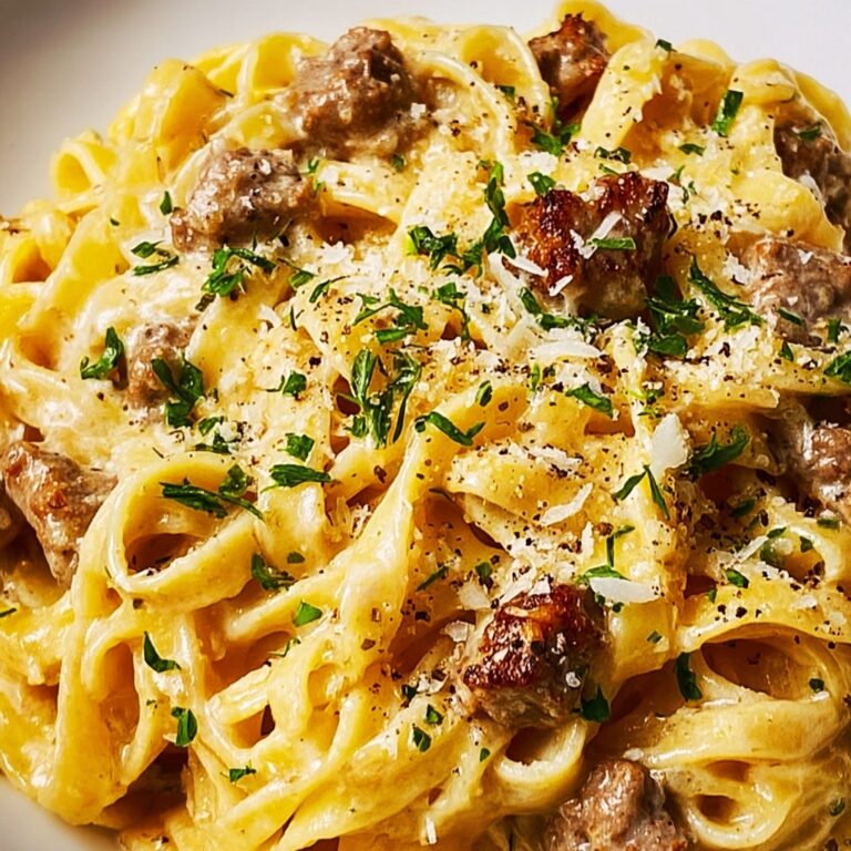 One-Pot Creamy Beef and Garlic Butter Pasta for Busy Nights Recipe
