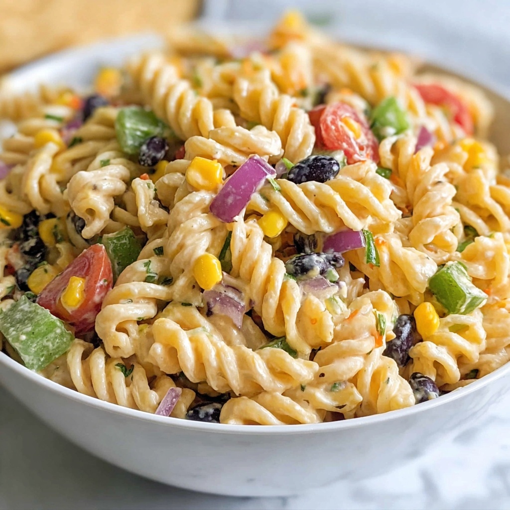 Southwestern Pasta Salad with Chipotle Ranch Dressing Recipe