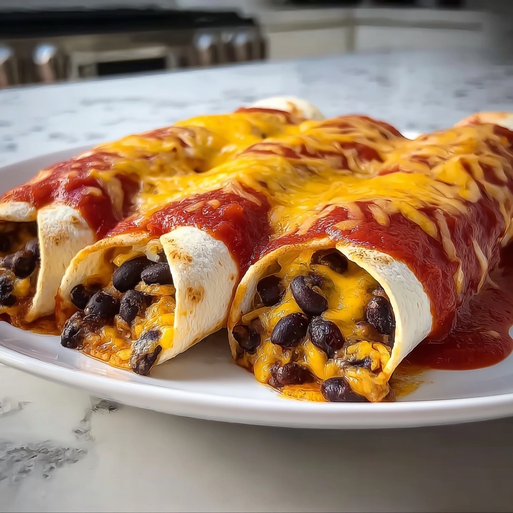 Bean and Cheese Enchiladas Recipe - Recipe Image