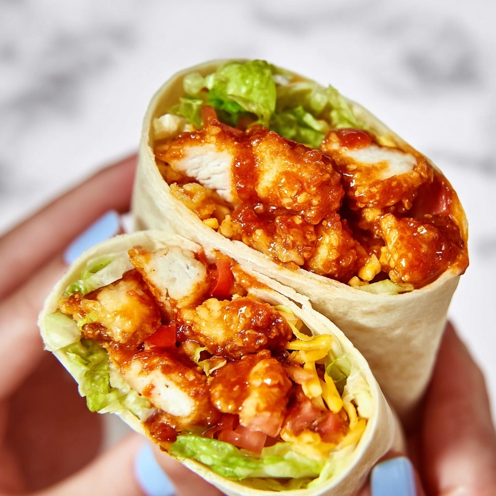 Sticky Chicken Finger Wraps Recipe - Recipe Image
