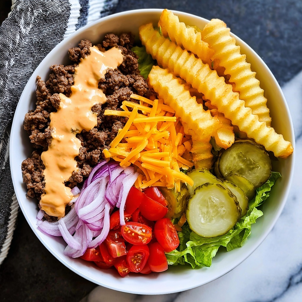 Cheeseburger Bowls with Copycat Big Mac Sauce Recipe - Recipe Image