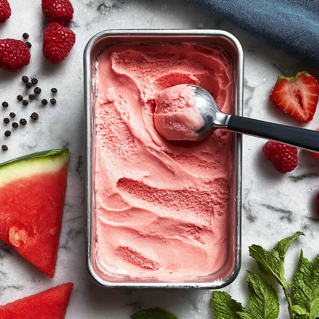 Watermelon Mint Sorbet Recipe - Recipe Image