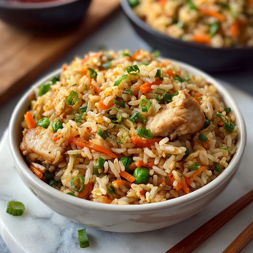 High-Protein Crispy Garlic Chicken Fried Rice Recipe - Recipe Image
