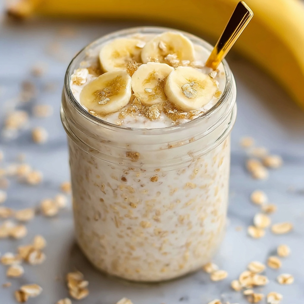 Banana Bread Overnight Oats Recipe - Recipe Image