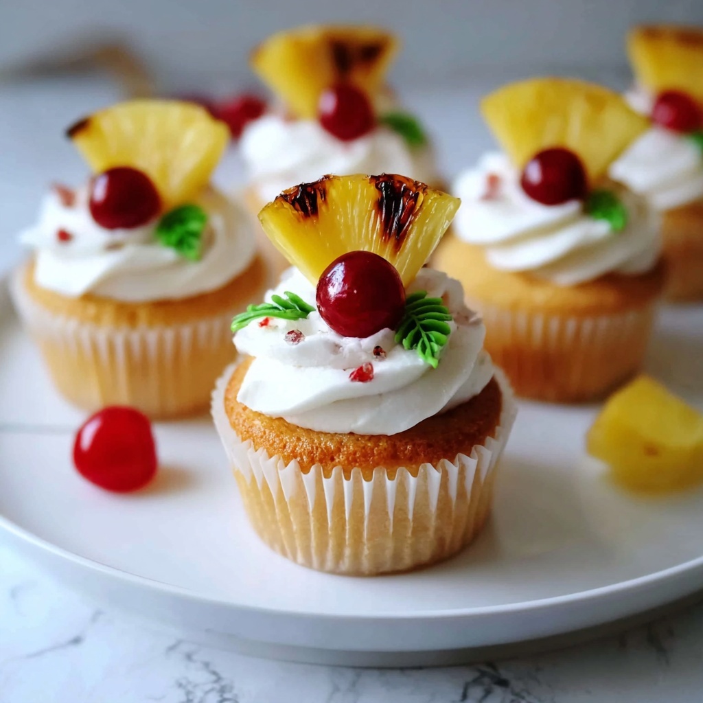 Tropical Pina Colada Cupcakes Recipe - Recipe Image