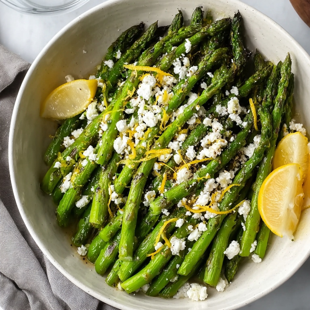 Grilled Asparagus with Lemon and Feta Recipe - Recipe Image