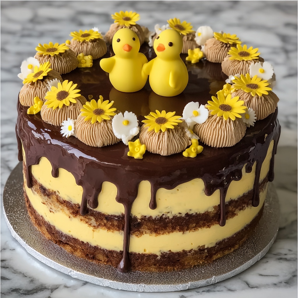 Peeps Sunflower Layer Cake Recipe - Recipe Image