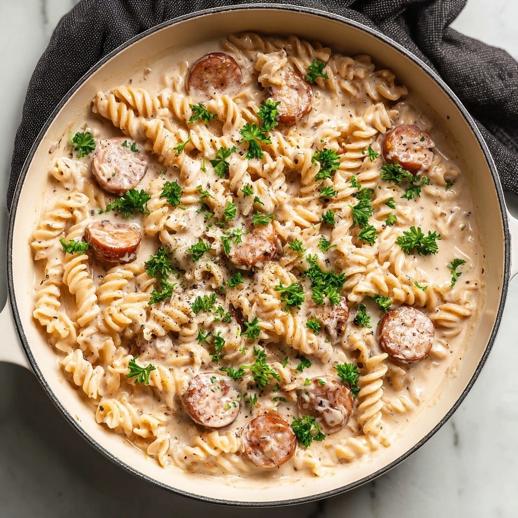 Creamy Smoked Sausage Pasta Recipe - Recipe Image