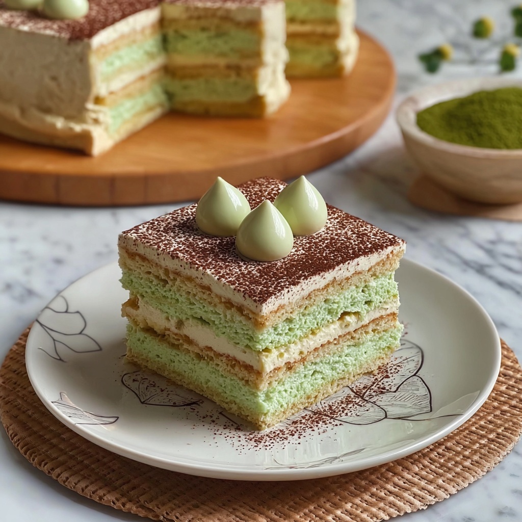 Eggless Matcha Tiramisu Recipe - Recipe Image